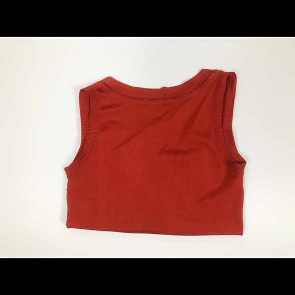 Cache Deep orange tank w/zip up sweater sz Med - Picture 5 of 8